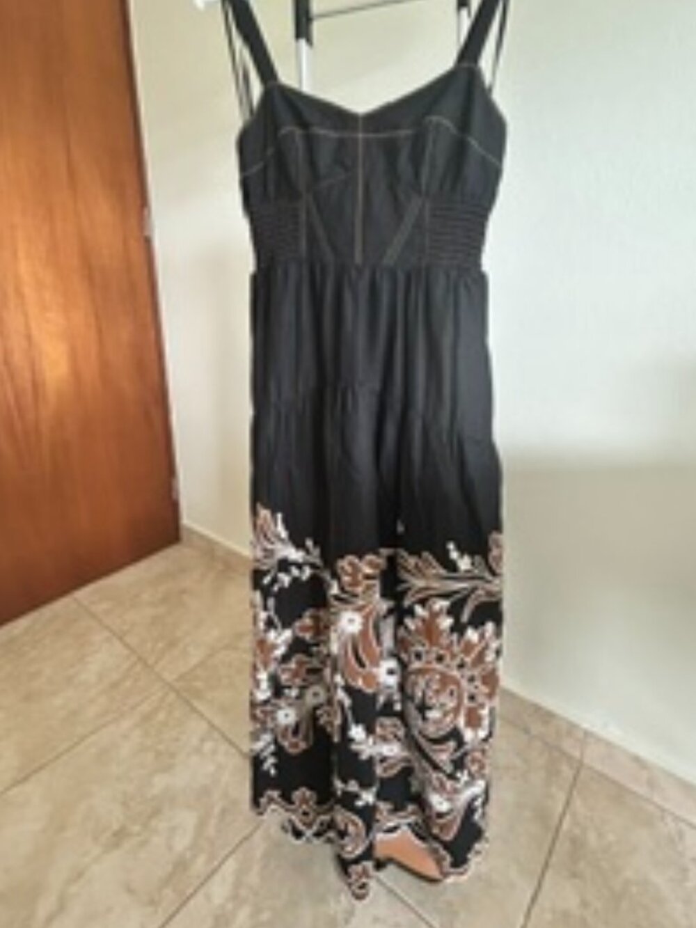 By Anthropologie Appliqué Midi Dress Size Medium